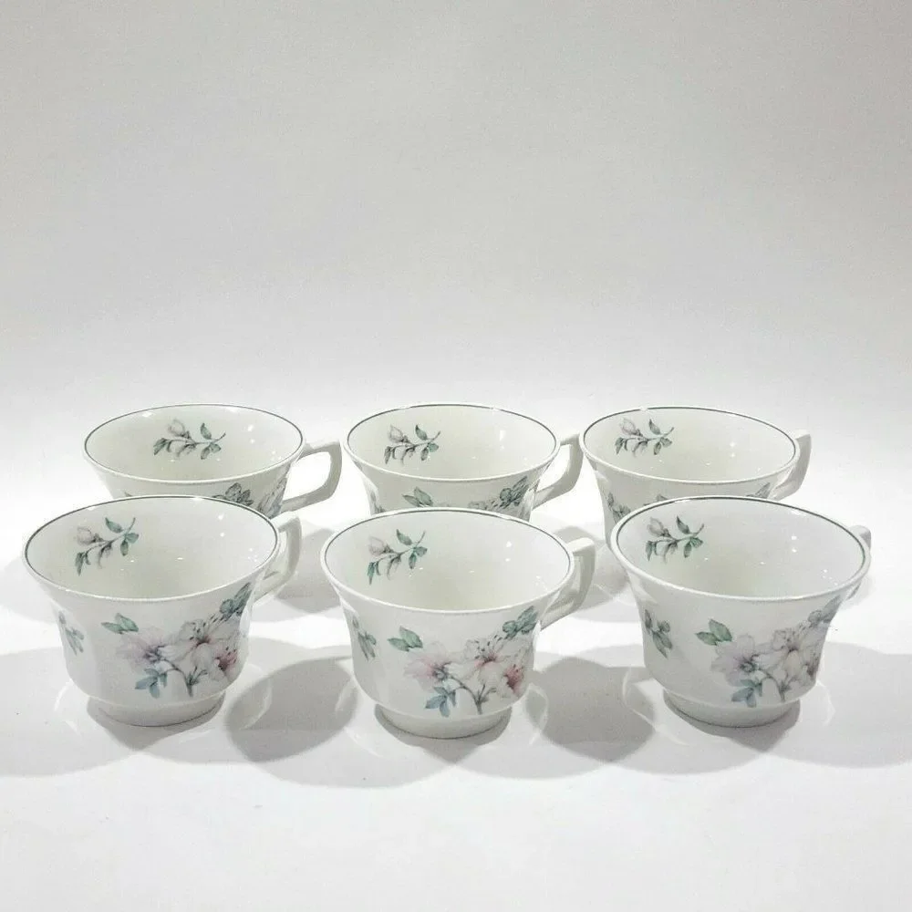 ‎Set of 6 ADAMS Azalea  Ironstone Teacups England